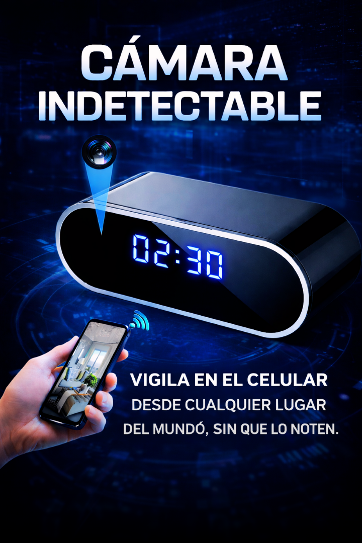 CÁMARA INDETECTABLE OCULTA EN RELOJ DESPERTADOR
