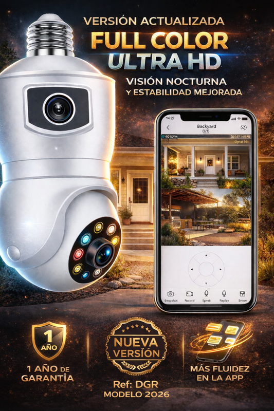 Cámara Robótica Bombillo DOBLE LENTE (Nueva versión 2026)